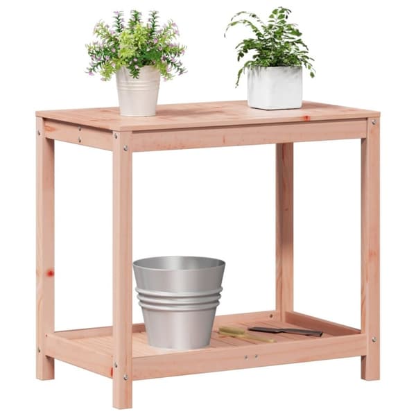 vidaXL Växtbord med hylla 82,5x50x75 cm massivt douglasträ