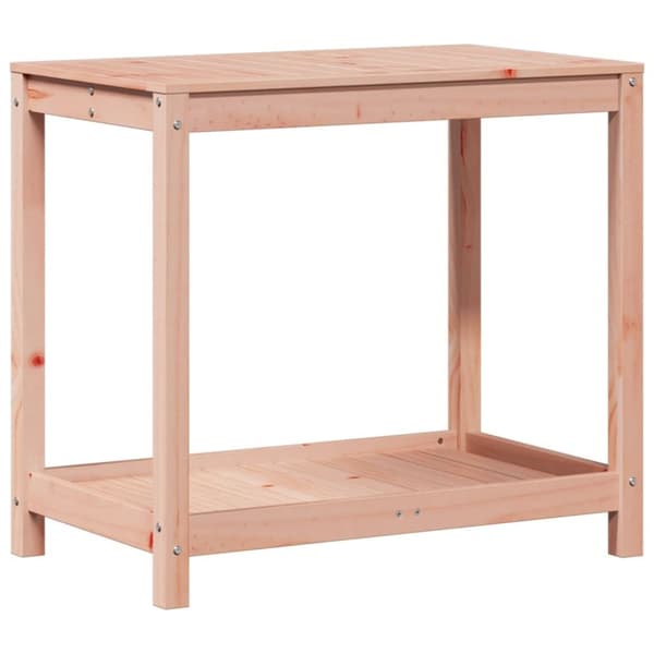 vidaXL Växtbord med hylla 82,5x50x75 cm massivt douglasträ