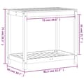 Miniatyrbild 9 av 10: vidaXL Växtbord med hylla 82,5x50x75 cm massivt douglasträ