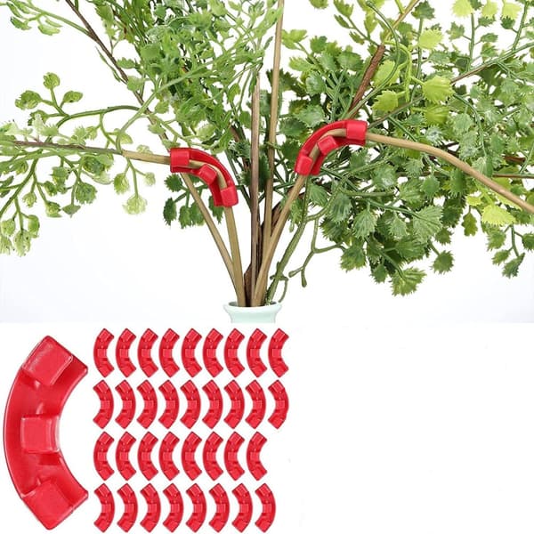 INF Plant Bender Stem Support Clips 35-delade Röd