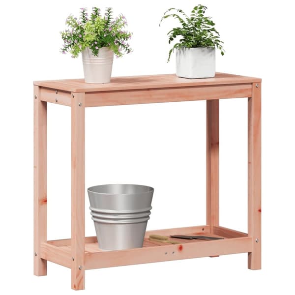 vidaXL plantebord med hylde 82,5x35x75 cm massivt douglasgran