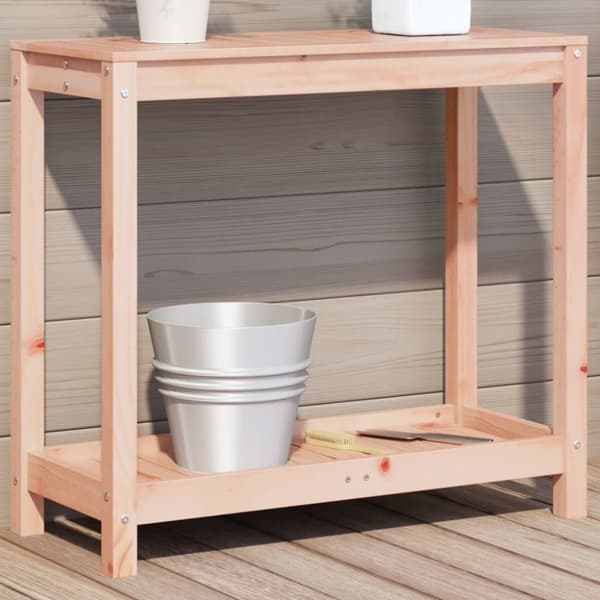 vidaXL plantebord med hylde 82,5x35x75 cm massivt douglasgran