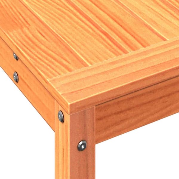 vidaXL Pottebord med hylle voksbrun 82,5x35x75 cm heltre furu