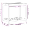 Miniatyrbillede 9 af 10: vidaXL plantebord med hylde 82,5x50x75 cm massivt fyrretræ gyldenbrun