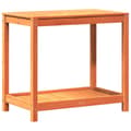 Miniatyrbilde 6 av 10: vidaXL Pottebord med hylle voksbrun 82,5x50x75 cm heltre furu