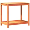 Miniatyrbilde 1 av 10: vidaXL Pottebord med hylle voksbrun 82,5x50x75 cm heltre furu
