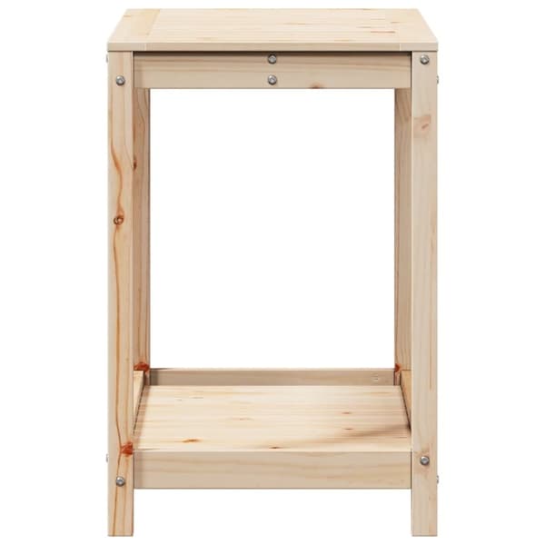 vidaXL Växtbord med hylla 82,5x50x75 cm massivt furu