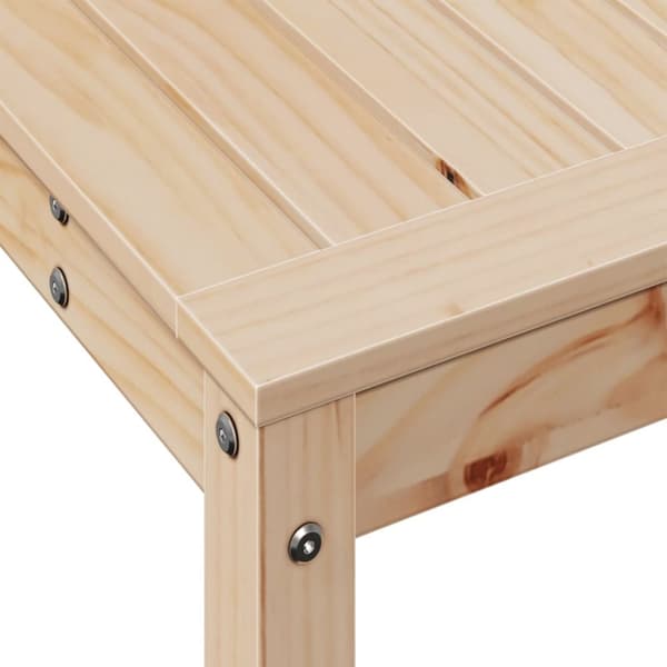 vidaXL Ruukutuspöytä hyllyllä 82,5x35x75 cm täysi mänty