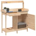 Miniatyrbild 4 av 11: vidaXL Odlingsbänk med skåp 110,5x45x124,5 cm massivt granträ