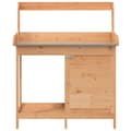 Pikkukuva 6 / 11: vidaXL Istutuspöytä kaapilla ruskea 110,5x45x124,5 cm täysi kuusi