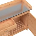 Pikkukuva 10 / 11: vidaXL Istutuspöytä kaapilla ruskea 110,5x45x124,5 cm täysi kuusi