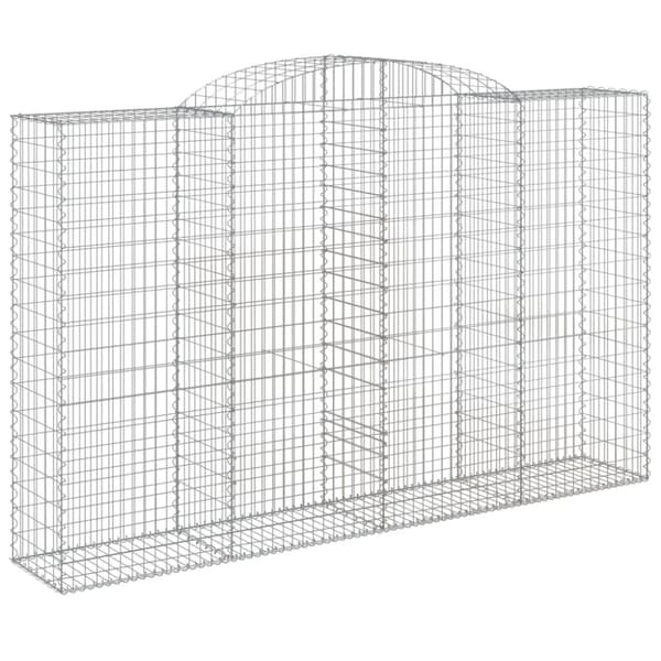 Kaarevat kivikorit 5 kpl 300x50x180/200 cm galvanoitu rauta