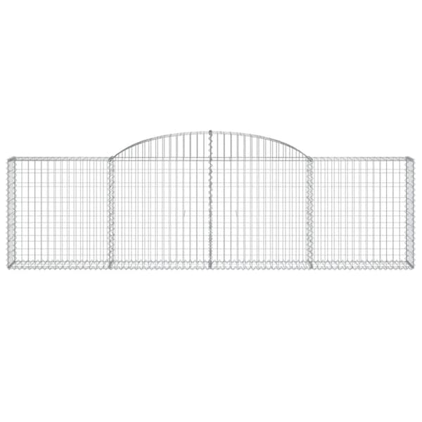 Gabioner bågformade 13 st 300x30x80/100 cm galvaniserat järn