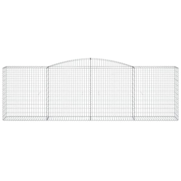 buede gabionkurve 8 stk. 400x50x120/140 cm galvaniseret jern