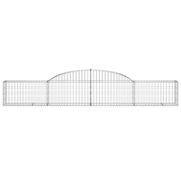 Gabioner bågformade 7 st 300x30x40/60 cm galvaniserat järn