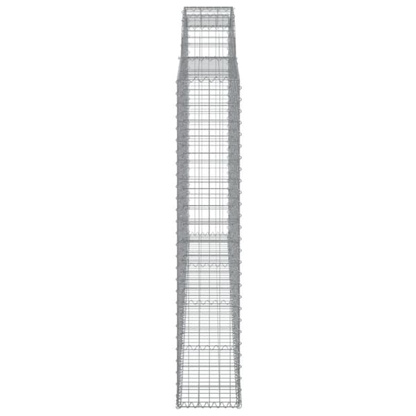 Kaarevat kivikorit 4 kpl 300x30x160/180 cm galvanoitu rauta