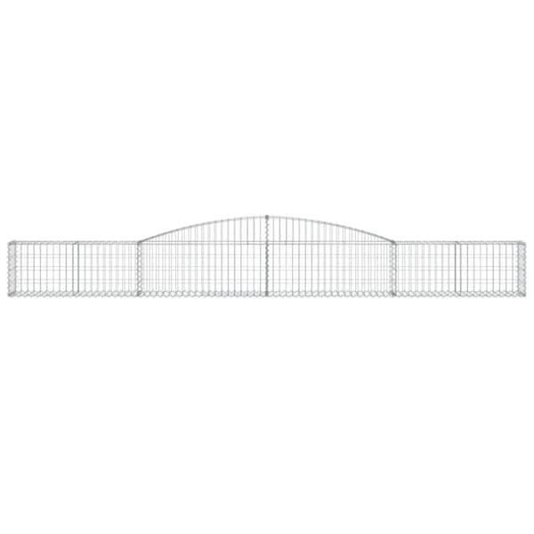 Gabioner bågformade 7 st 400x30x40/60 cm galvaniserat järn