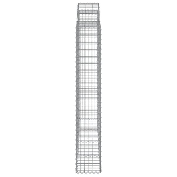 Kaarevat kivikorit 11 kpl 200x50x180/200 cm galvanoitu rauta