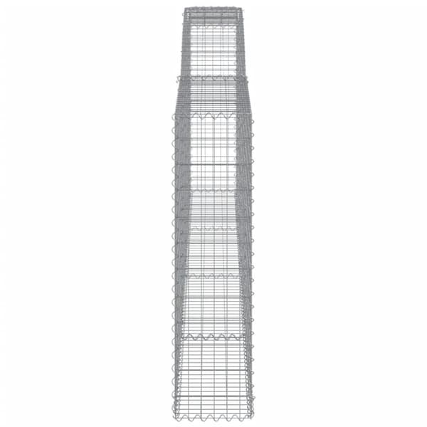 buede gabionkurve 10 stk. 400x30x120/140 cm galvaniseret jern