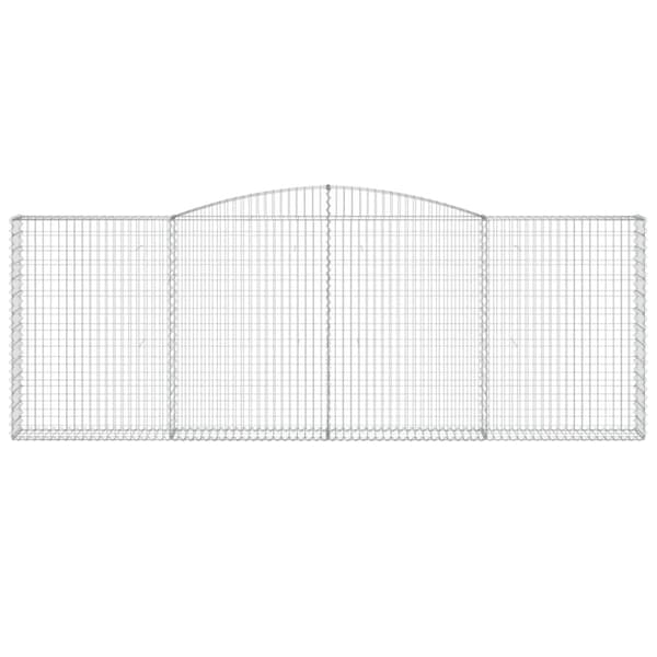 buede gabionkurve 8 stk. 400x30x140/160 cm galvaniseret jern
