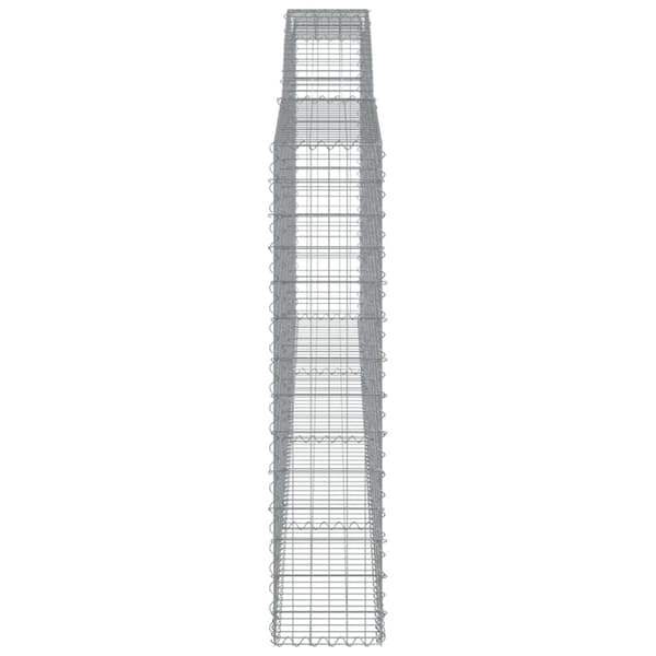 buede gabionkurve 8 stk. 400x30x140/160 cm galvaniseret jern