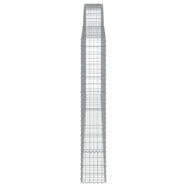 buede gabionkurve 5 stk. 400x30x180/200 cm galvaniseret jern