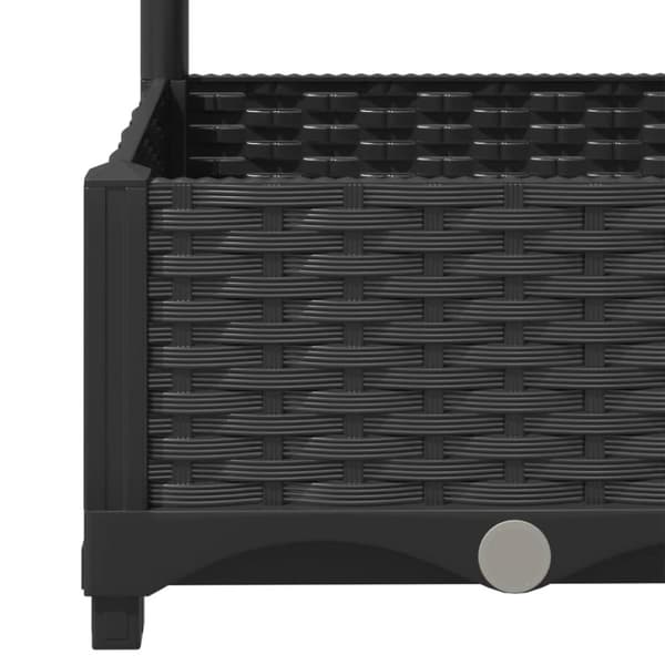 plantekasse med espalier 120x40x121,5 cm PP sort