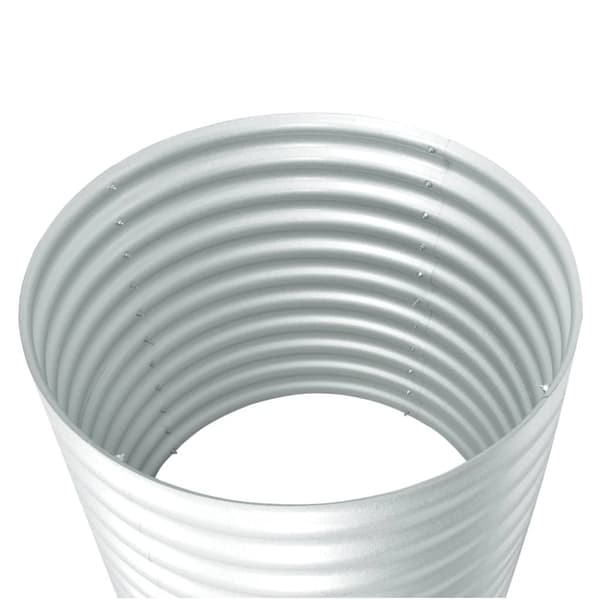 Odlingslåda upphöjd galvaniserat stål 80x80x81 cm silver