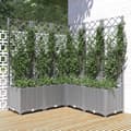 Miniatyrbillede 1 af 8: plantekasse med espalier 120x120x136 cm PP lysegrå