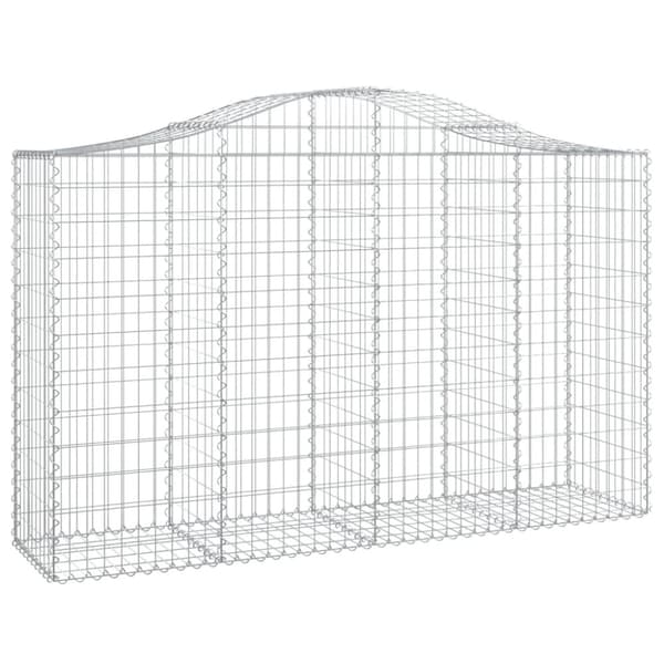 buede gabionkurve 25 stk. 200x50x120/140 cm galvaniseret jern