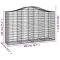 Miniatyrbillede 6 af 6: buede gabionkurve 25 stk. 200x50x120/140 cm galvaniseret jern