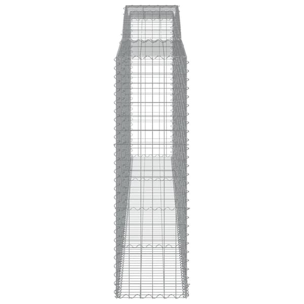 Kaarevat kivikorit 5 kpl 400x50x160/180 cm galvanoitu rauta