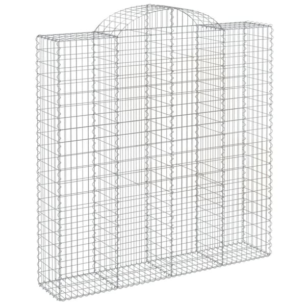 buede gabionkurve 5 stk. 200x50x200/220 cm galvaniseret jern