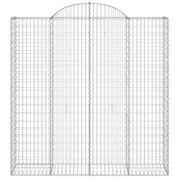 buede gabionkurve 5 stk. 200x50x200/220 cm galvaniseret jern
