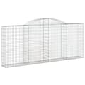 Miniatyrbillede 3 af 6: buede gabionkurve 15 stk. 300x30x120/140 cm galvaniseret jern