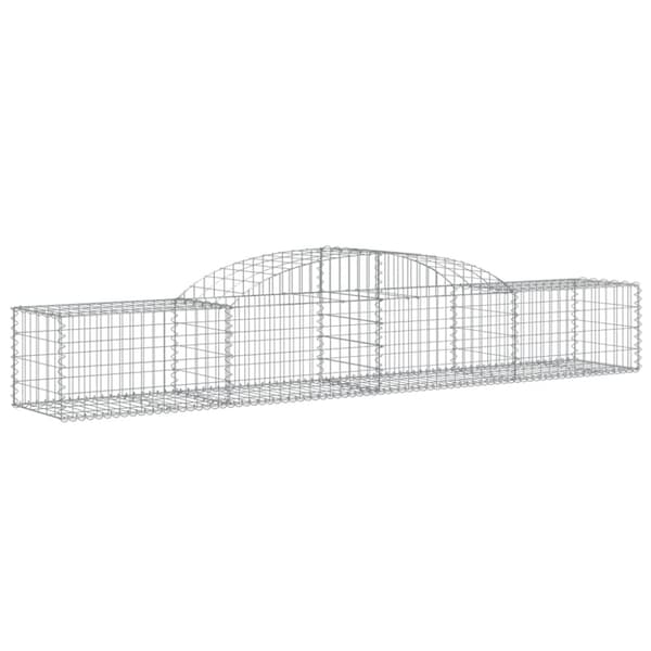 buede gabionkurve 17 stk. 300x50x40/60 cm galvaniseret jern