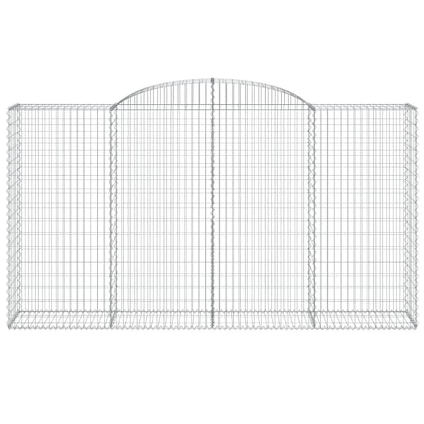 buede gabionkurve 6 stk. 300x50x160/180 cm galvaniseret jern
