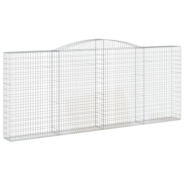 Kaarevat kivikorit 2 kpl 400x30x160/180 cm galvanoitu rauta