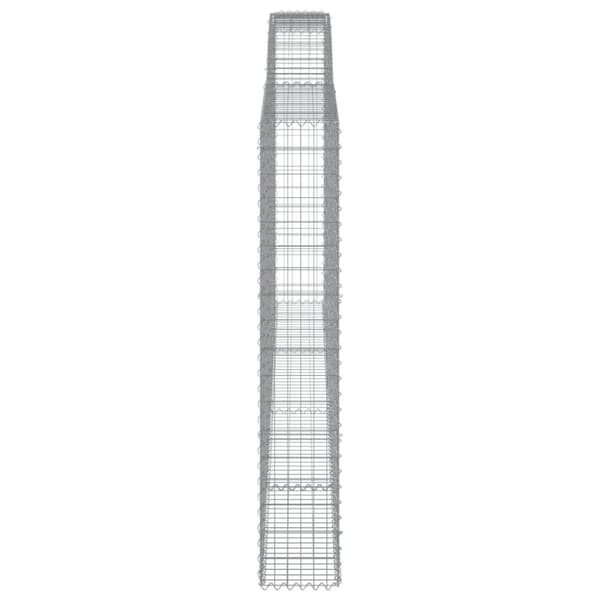 Kaarevat kivikorit 2 kpl 400x30x180/200 cm galvanoitu rauta