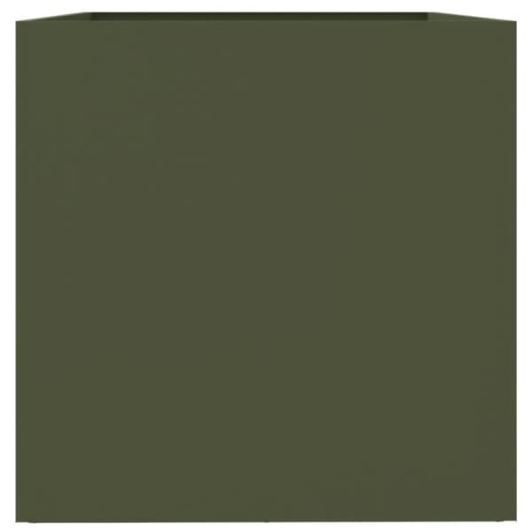 plantekasse 62x40x39 cm koldvalset stål olivengrøn