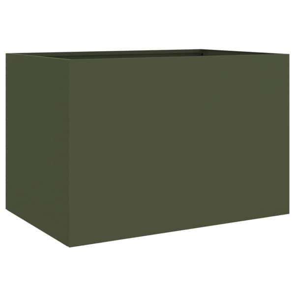 plantekasse 62x40x39 cm koldvalset stål olivengrøn