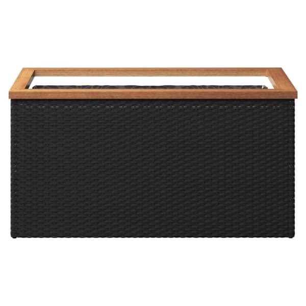 plantekasse 80x40x40 cm polyrattan sort
