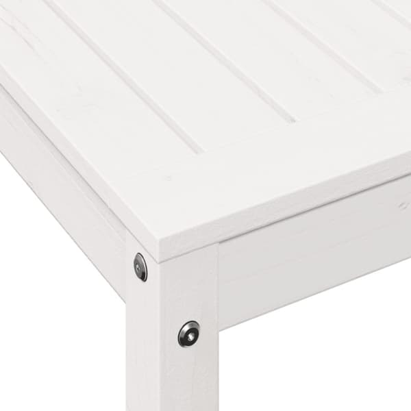 plantebord med hylde 82,5x50x75 cm massivt fyrretræ hvid