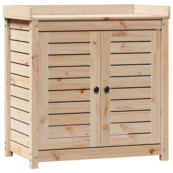 plantebord med hylder 82,5x50x86,5 cm massivt fyrretræ