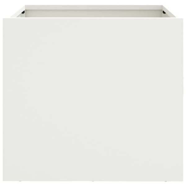 plantekasse 32x30x29 cm koldvalset stål hvid