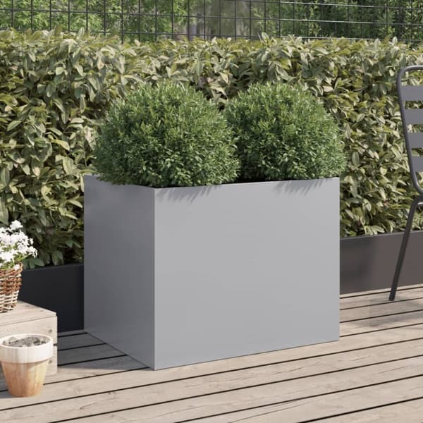 plantekasse 62x47x46 cm galvaniseret stål sølvfarvet