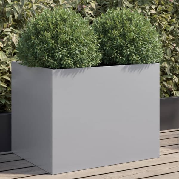 plantekasse 62x47x46 cm galvaniseret stål sølvfarvet
