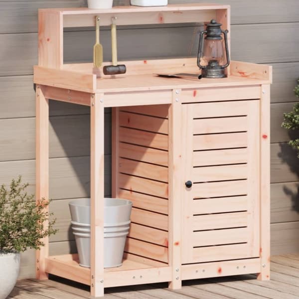 plantebord med hylder 82,5x50x109,5 cm massivt douglasgran