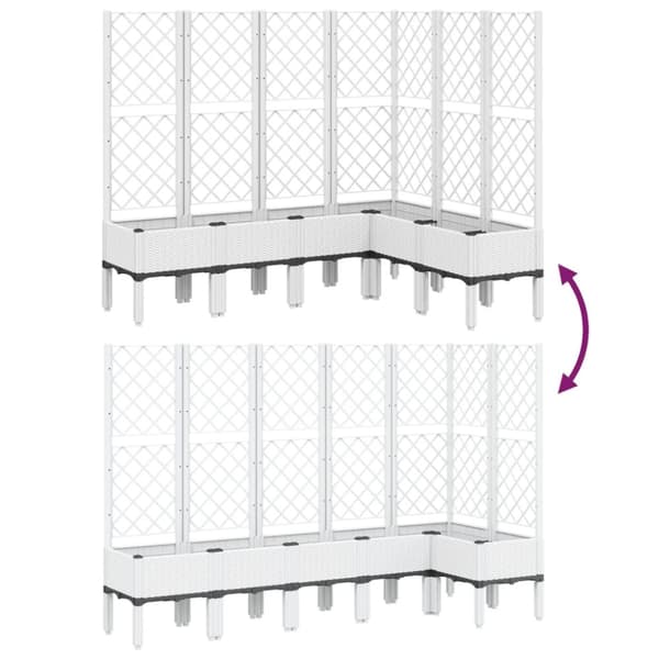 plantekasse med espalier 160x120x142 cm PP hvid