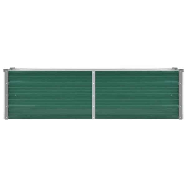 forhøjet plantekasse 160x40x45 cm galvaniseret stål grøn
